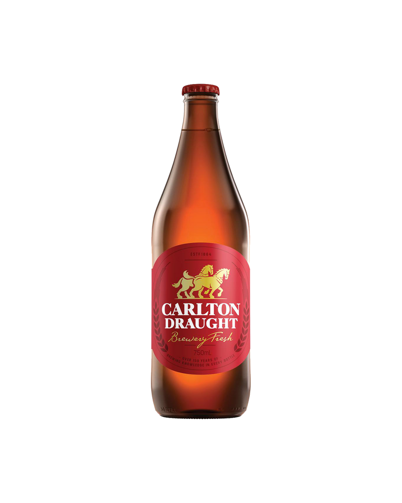 Carlton Draught Longneck 750ml 12 Pack