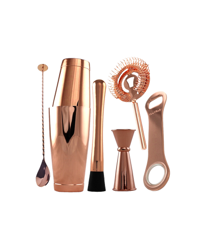 Barware 7 Piece Copper Cocktail Kit - Bevmart