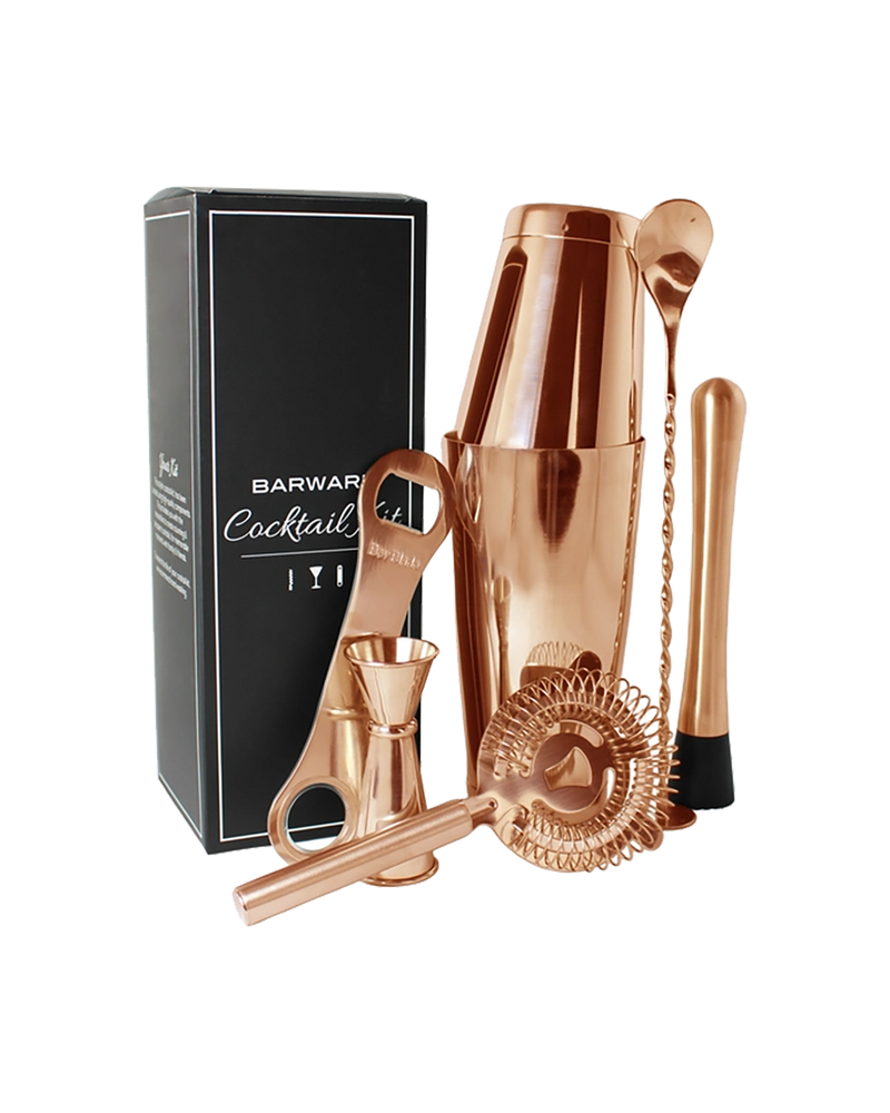 Barware 7 Piece Copper Cocktail Kit - Bevmart