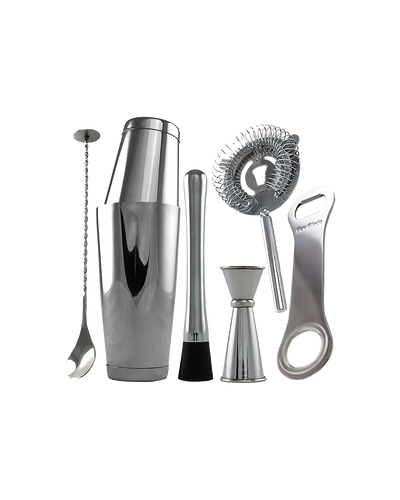 Barware 7 Piece Stainless Steel Cocktail Kit - Bevmart