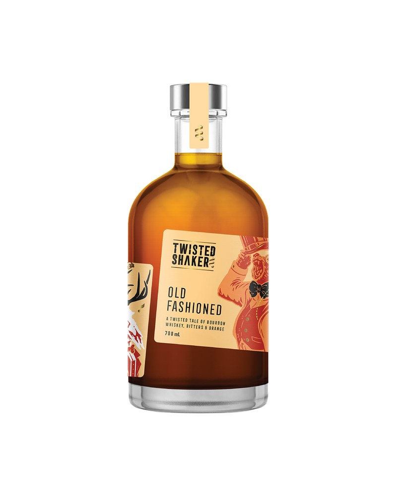 Twisted Shaker Whiskey Old Fashioned Pre Batched Cocktail 700mL